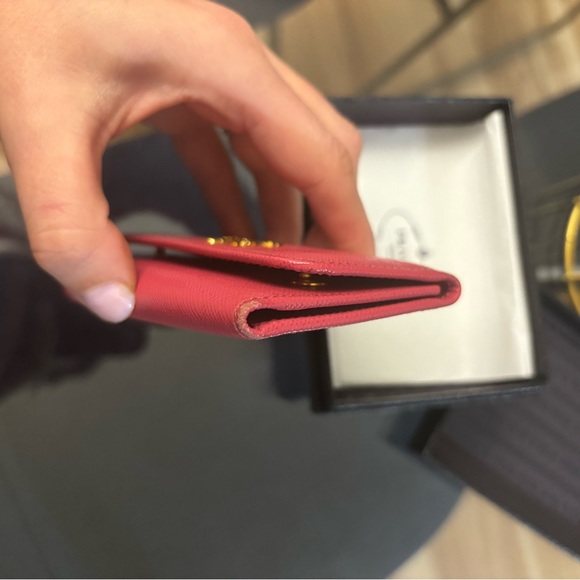 Prada Saffiano Pink Key Holder/ Card Holder - Picture 15 of 16